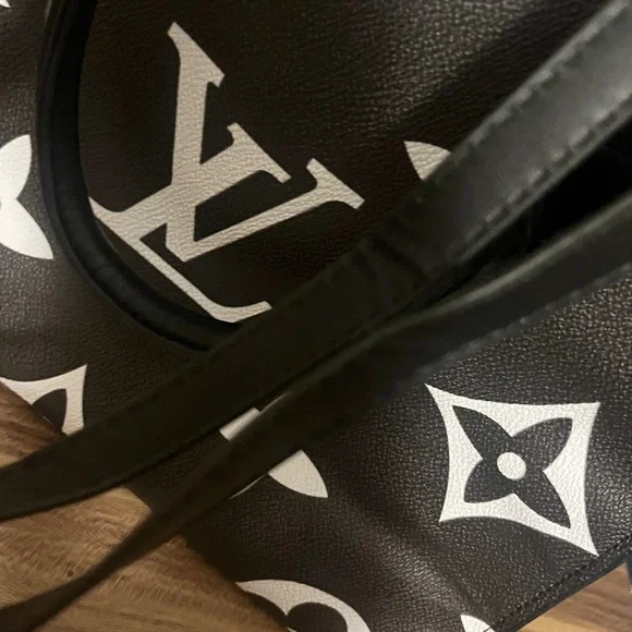 Inspired Monogram Black and White Tote - Picture 9 of 16